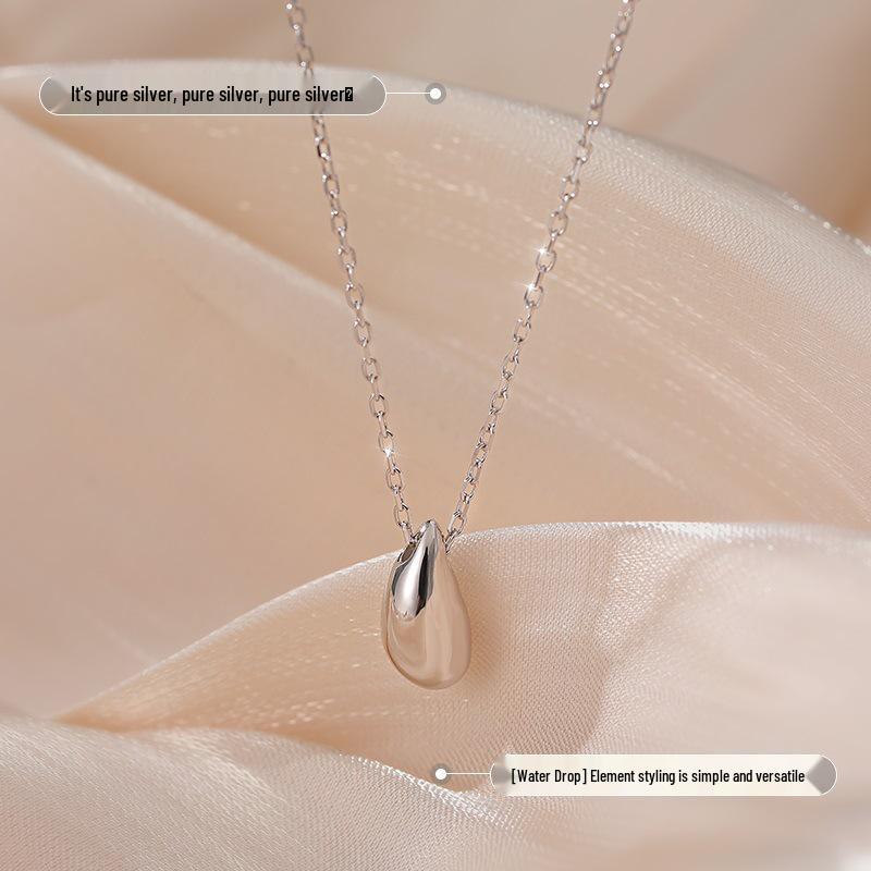 Korean Style Elegant Water Drop Necklace for Women - Retro Artistic Jewelry Trend