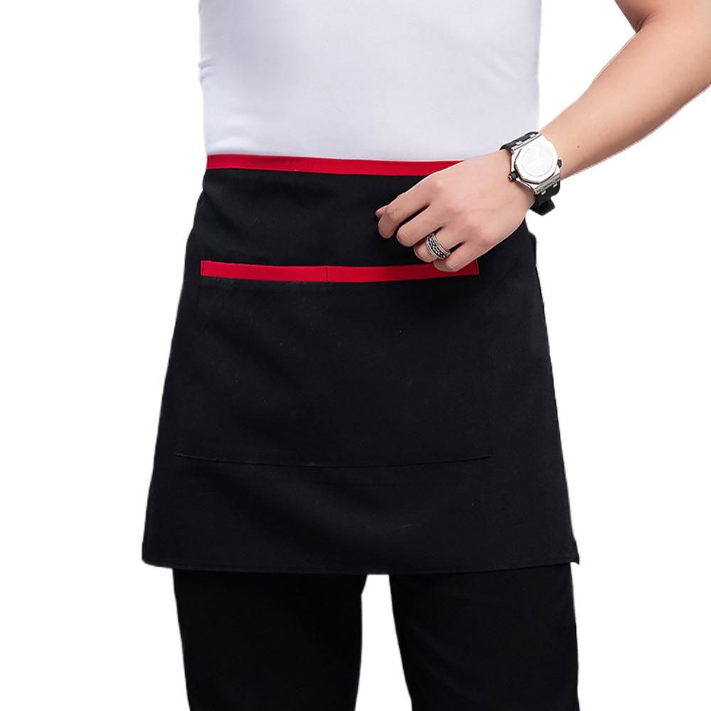 Taller Waiter Kitchen Apron With Pockets Restaurant Apron Fashion Waterproof Apron  Restaurant Use