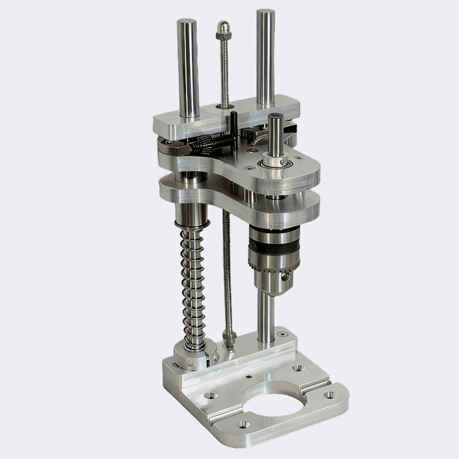 

Drill Stand Vertical Drill Guide High-Precision Multifunctional Drill Stand Dowel Hole Fixture CNC Machined Aluminum Alloy Dual Plate Compatible with