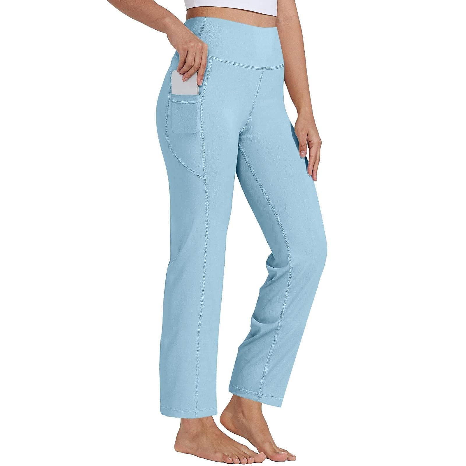 

Женские эластичные брюки 3/4 с высокой талией, повседневные брюки-капри с широкими штанинами для активного отдыха, брюки с карманами S