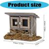 Realistic Wood Chicken Nest Doll House Furniture Miniature Farmhouse Backyard Scene Landscape Ornament For Craft Project