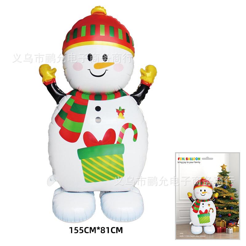 60Inch Christmas Decorative Aluminum Foil Balloons Santa Claus Snowman Xmas Celebration Balloon Home Party Christmas Decoration