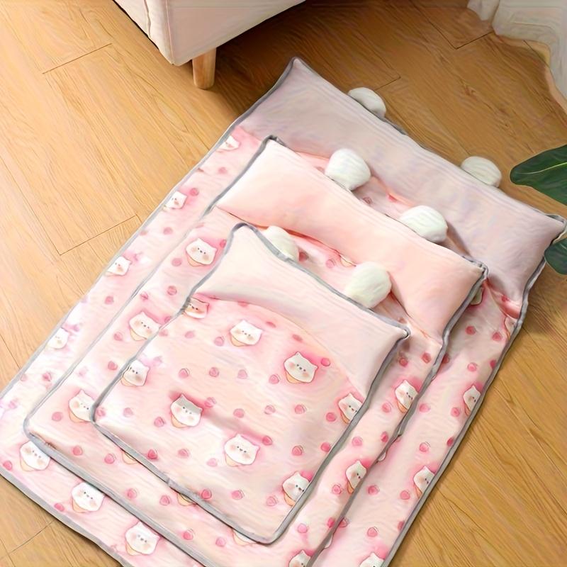 Cool in Summer Bed Cats Bring A Pillow Refreshing Mat for Cats Breathable Comfortable Refreshing Cat Mat Kittens Puppies Nest