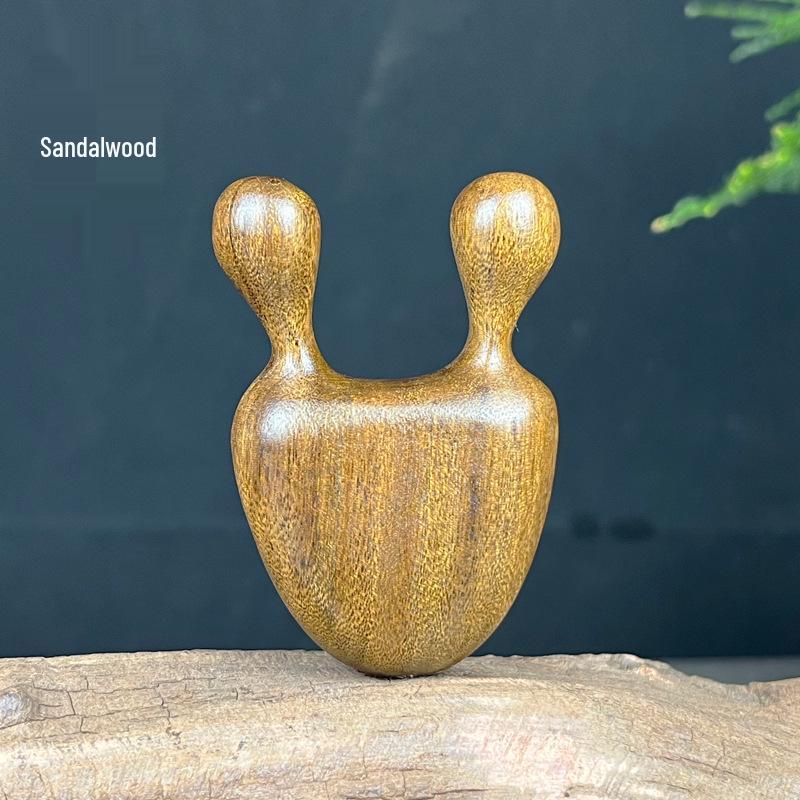 Golden Sandalwood Thickened Wooden Comb for Long and Curly Hair Massage