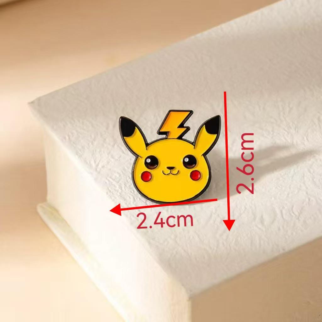 Pikachu Drip Oil Zinc Alloy Brooch - Japanese Anime Pokemon Badge for Clothing Decoration
