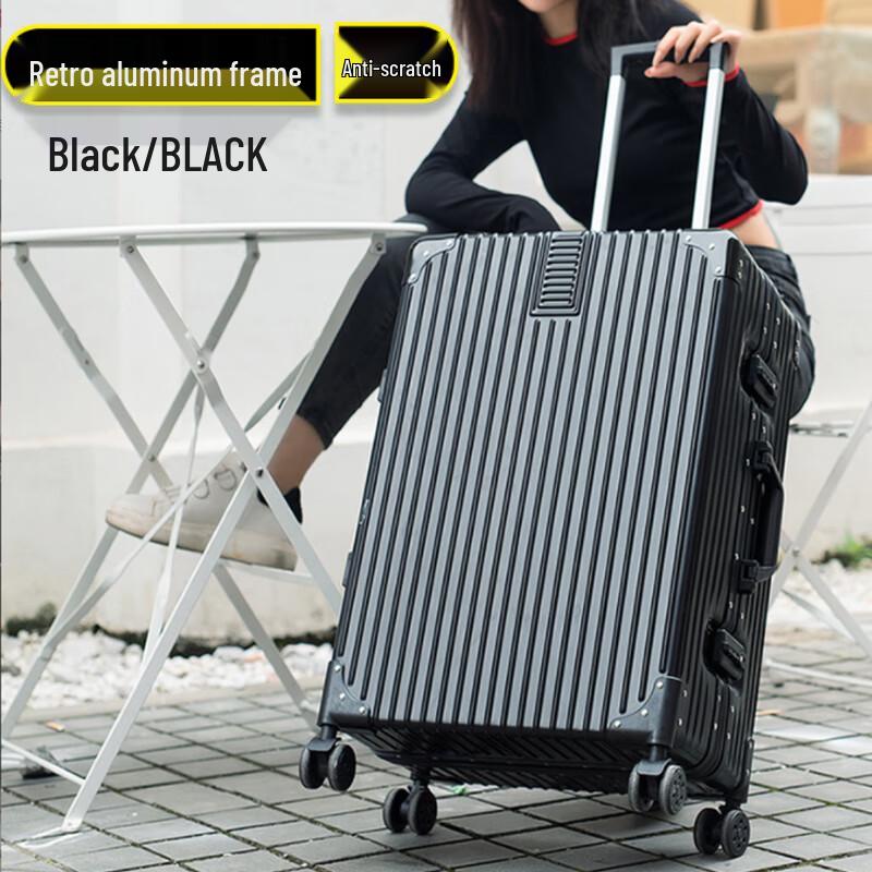 Xinyuesheng 20-inch Vintage Aluminum Frame Travel Luggage