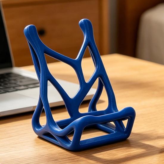 Mobile Phone Holder, 3D-Printed Skeleton-Inspired Phone Stand, Thin Lightweight Decorative Ornament for Desk Bedside Living Room Desktop