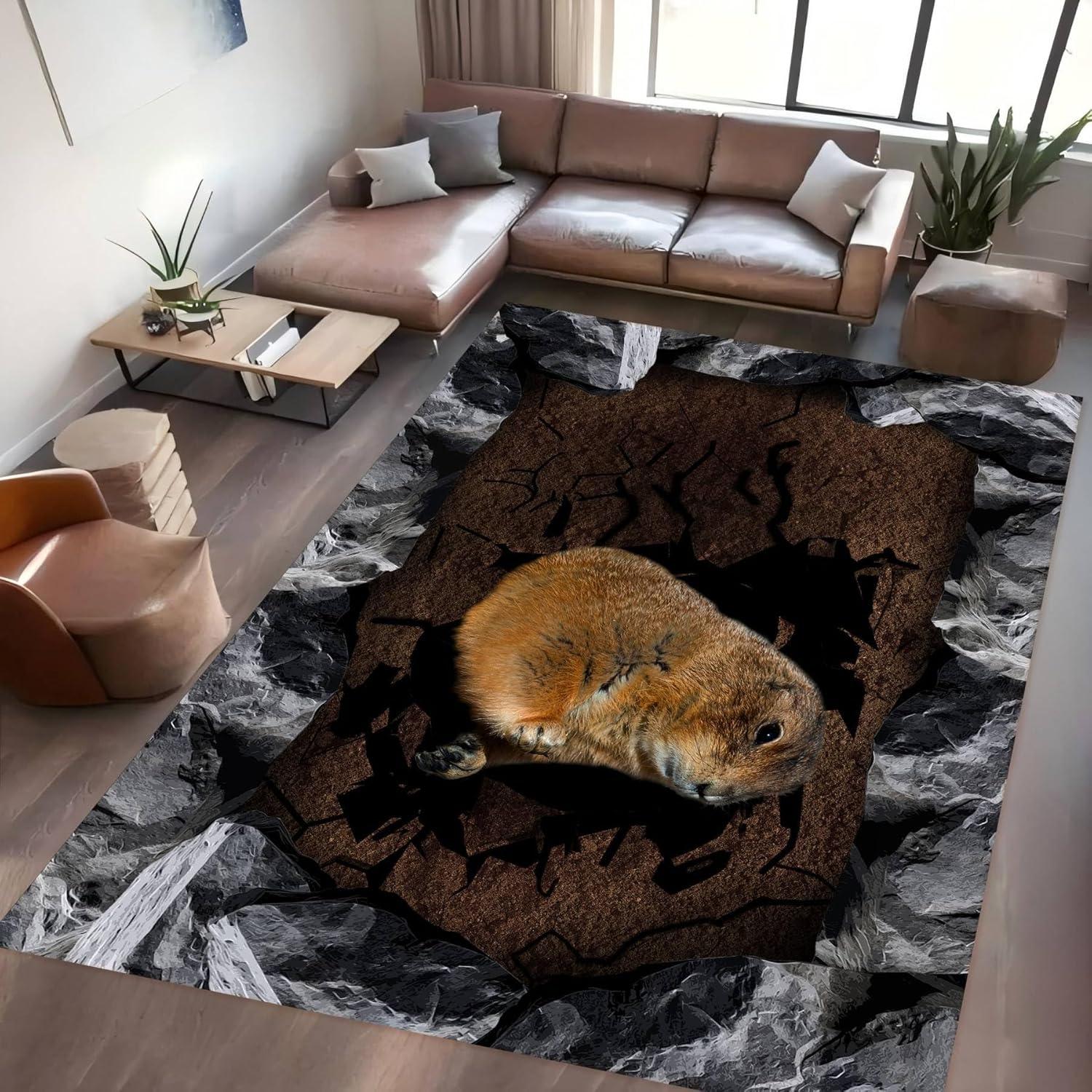 

3D Dolphin Ocean Scene Area Rug Underwater Coral Reef Print Carpet Soft Non-Slip Floor Mat for Living Room Bedroom Decor 50cm x 80cm