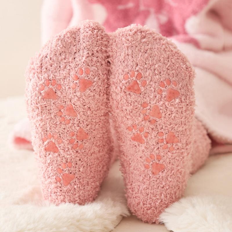 Baby Socks Cartoon Animal Cute Sweet Mid Tube Socks Winter Thick Soft Comfortable Girls Boys Coral Fleece Floor Socks