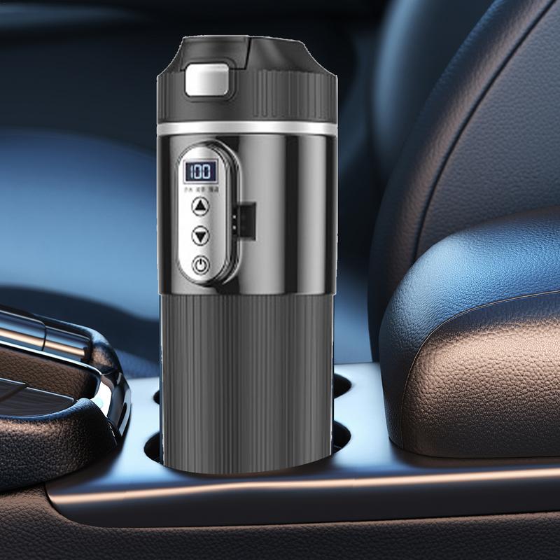 500ml LCD Display Heating Water Bottle Heated Coffee Mug 12V/24V Electric Thermal Kettle Cup Car Electrical Appliances