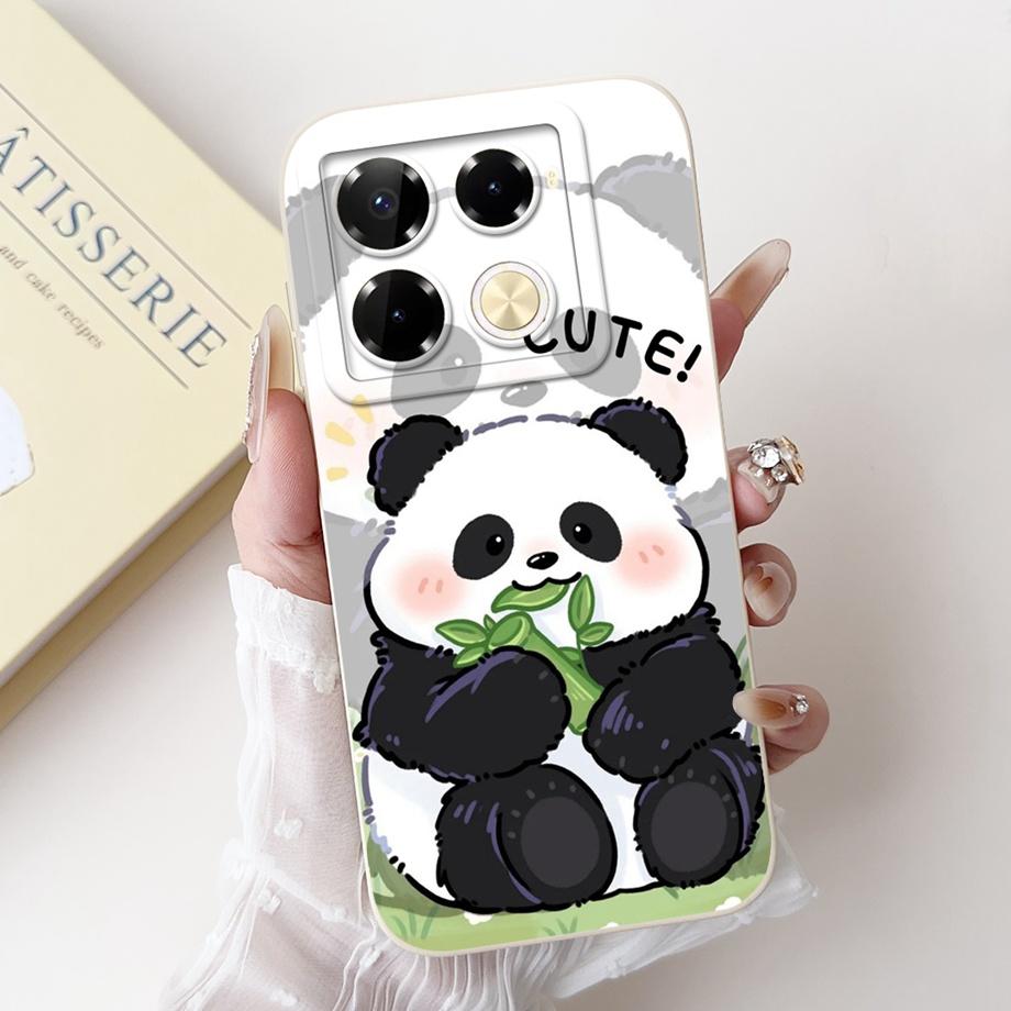 For Infinix Note 40 X6853 / Note 40 Pro 4G 5G / Note 40 Pro+ Plus Case Cover Liquid Silicone Soft TPU Cool Style Cartoon Fundas