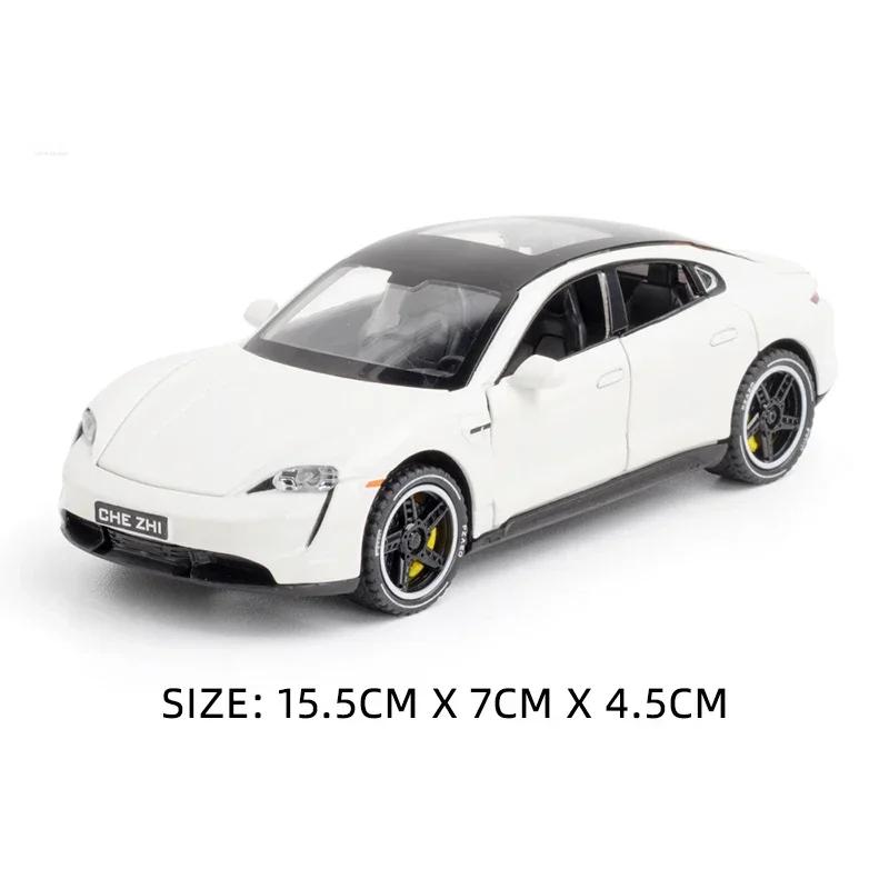 

Scale 1:32 911 TARGA Taycan Model Car Toy Metal Die-cast Rubber Tires Supercar Sound Light Models Birthday Presents for Boys