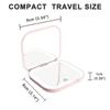 2X Magnifying Compact Cosmetic Vanity Mirror with Lights Travel Mini Gift Folding Led Portable Hand Held Pocket Makeup Mirror