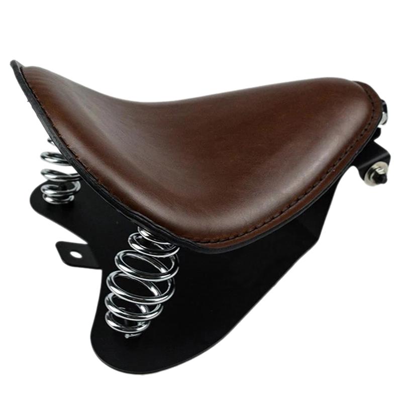 YY-184 Motorcycle Modification Accessories Retro Modified Cushion Seat Bag Retro Spring Leather Seat Cushion