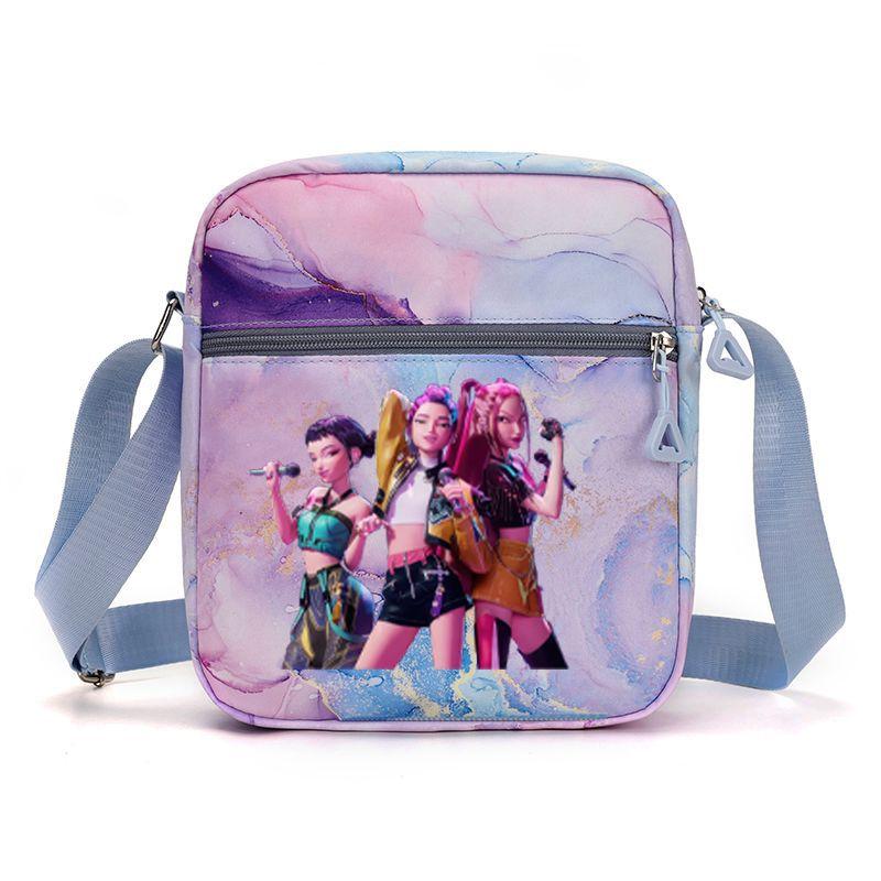 Neue koreanische Kpop Dämonenjägerin Girlgroup Umfeld Bedruckte Umhängetasche Messenger Bag Schultasche Niedlich Große Kapazität