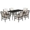 VidaXL Garden Dining Set with Cushions 7 Pcs, Patio Table and Chairs, Outdoor Furniture Terrace, Modern, 3212114
