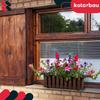 Balcony Flowerpot Box for Railing Terrace Rustic Brown 40cm