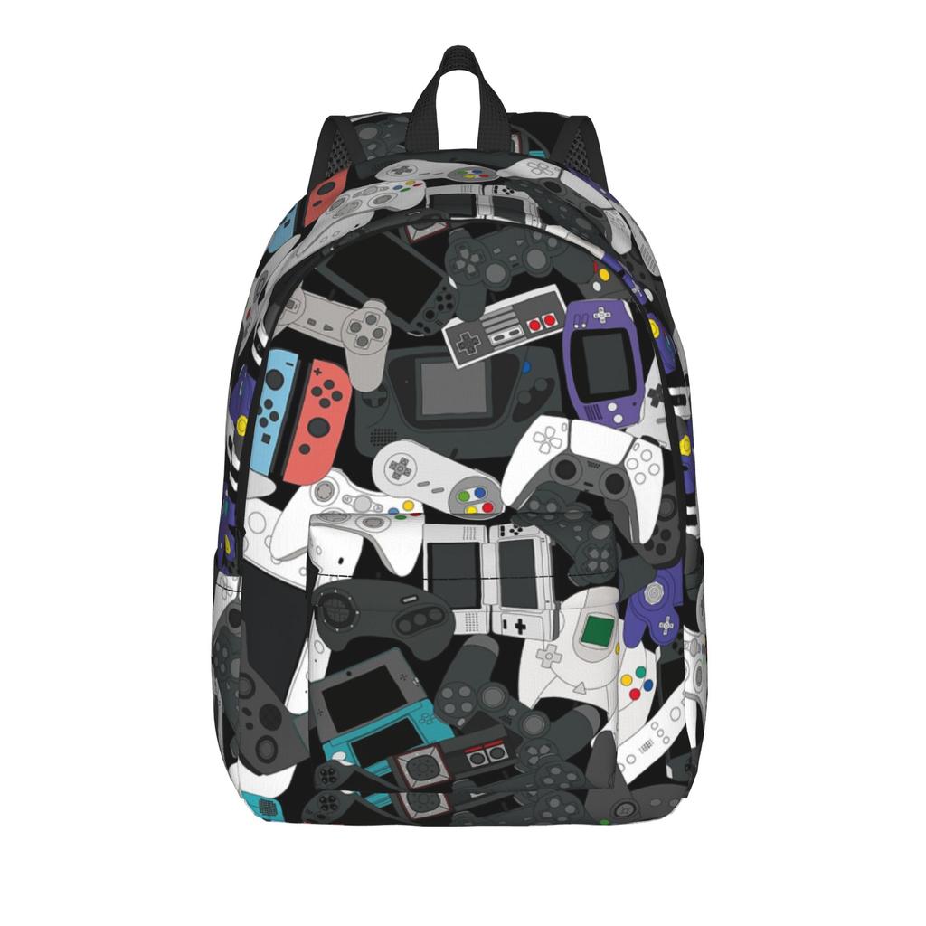 Video Game Gaming Controller Fashion Backpack Gift High School Work  Daypack for Men Women Laptop Canvas Bags