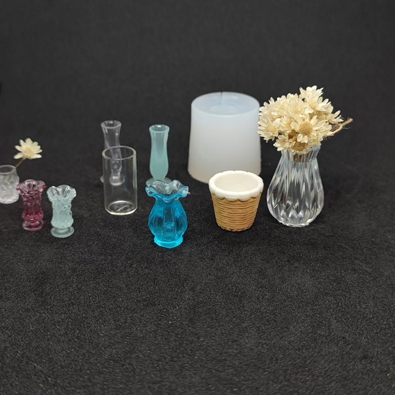 Dollhouse Miniature Vase Silicone Mold Dolls House Home Decoration Accessories Dollhouse Ornament