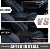 Car Center Console Seat Armrest Cover Interior Protective Lid Storage Covers Trim for Toyota CHR 2018-2023 Black