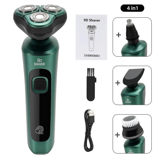New Smart Electric Shaver LCD Digital Display Three-head Floating Razor USB Rechargeable Washing Multi-function Beard Knife
