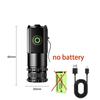 4000MAH Kraftfull LED-ficklampa TYPE-C Uppladdningsbar Mini EDC COB Taktisk Ficklampa Med Svansmagnet Nöd Fiske Campinglykta