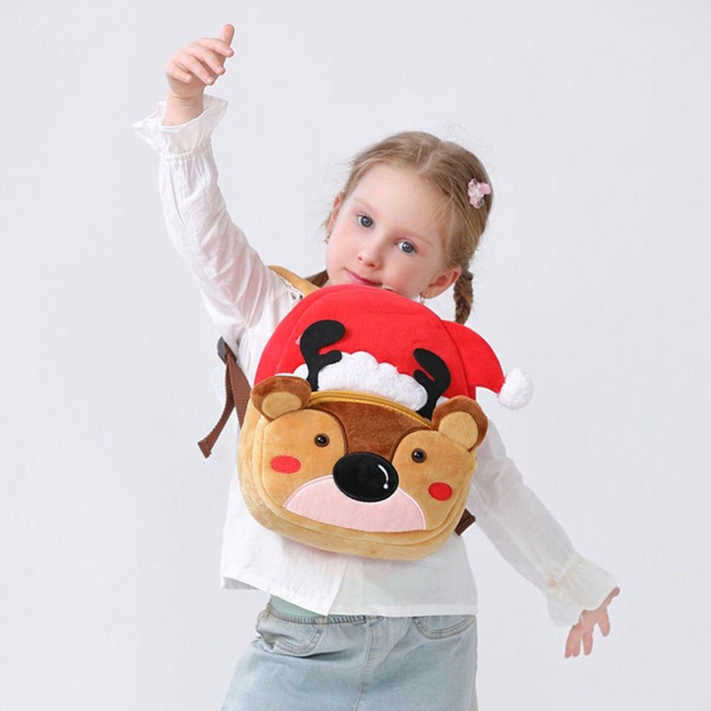 Cartoon Animal Plush Backpack Lightweight Kindergarten Backpack Children School Bag Outing Leisure