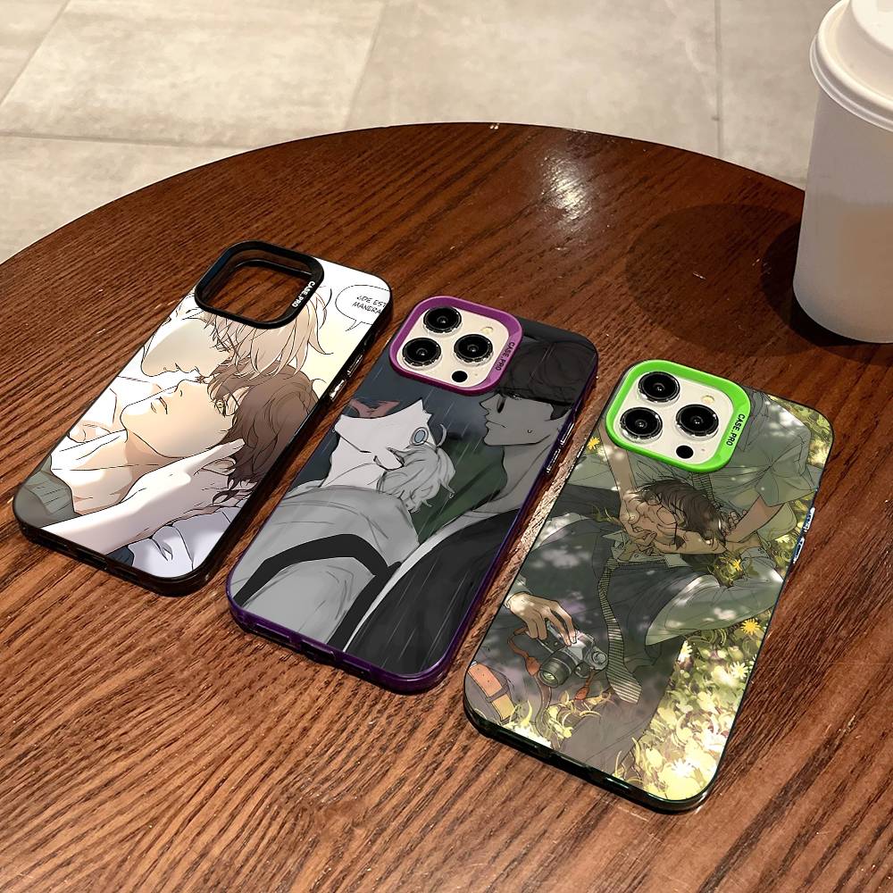 Nerd Project Bl Anime For IPhone 17 16 15 14 Plus 13 12 11 Pro Max Matte Colorful Silver Phone Cover