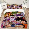 Dragon Ball Heroes Print 3Pcs Bedding Set,Duvet Cover with 2 Bedro,Pillowcase Home Birthday Gift