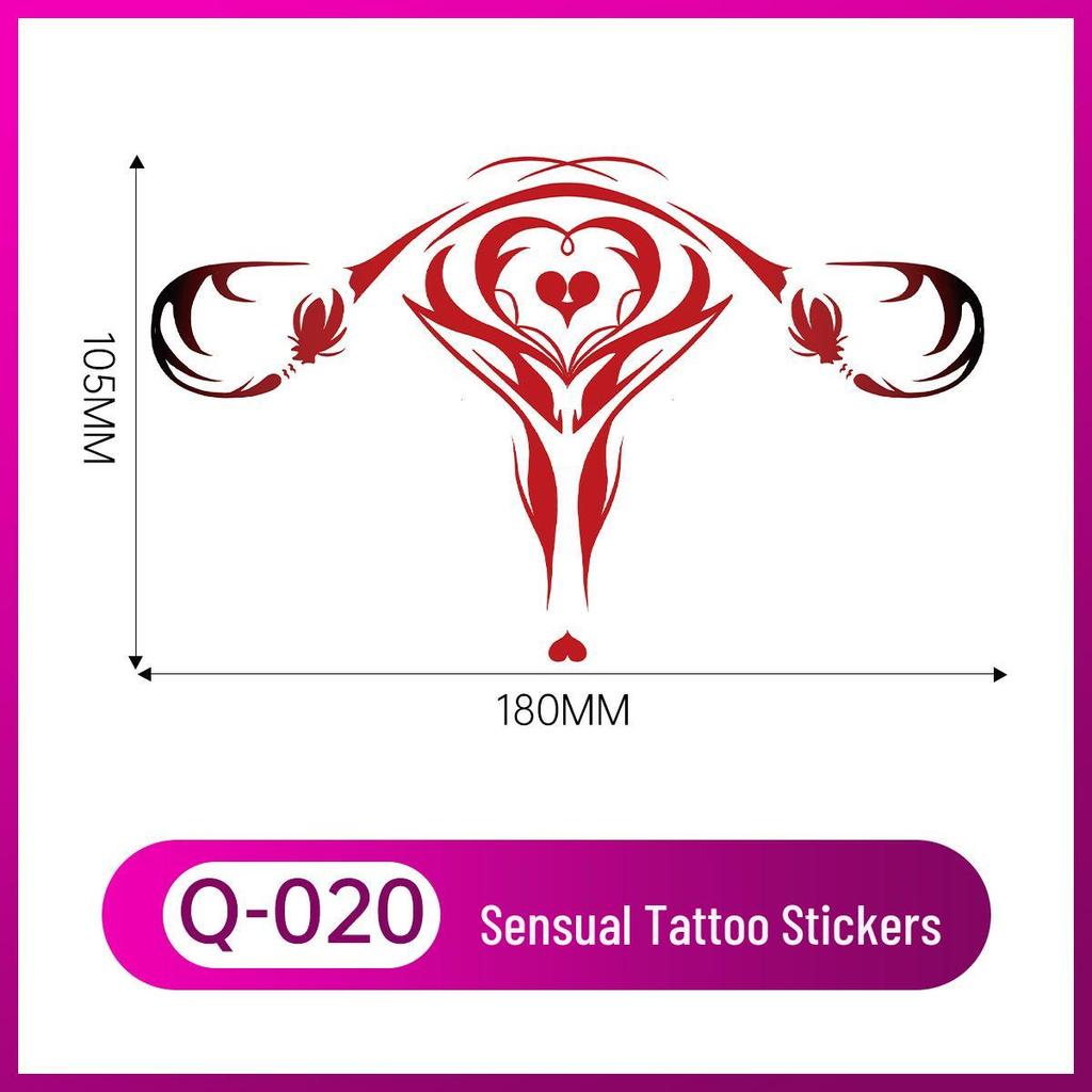 Svítící Sexy Tetovací Samolepka Sukuby - Snadno Čistitelná, Ekologická, Dlouhotrvající Design pro Soukromé Části.