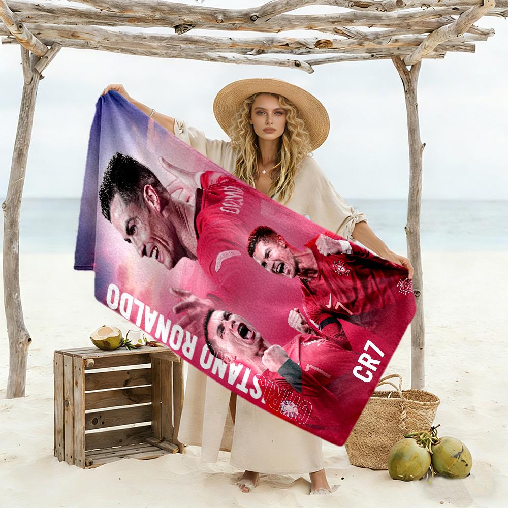Cristiano Ronaldo's Legacy Beach Towel Super Soft Microfiber Quickdry Fabric Comfortable Lightweight
