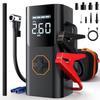 Portable Jump Starter with Air Compressor - 12V Car Battery Jumper Starter Box 5500A All Gas/12L Diesel 9-in-1 with Air Blower