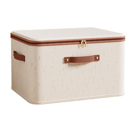 Yousheng Aufbewahrungsbox Doppelöffnung Reißverschluss Design Aufbewahrungsbehälter Großes Fassungsvermögen Stoffverstärkt Stapelbarer Organizer