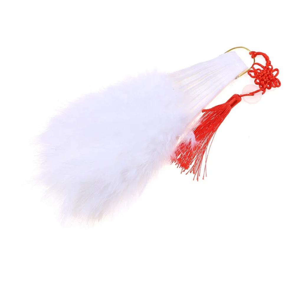 Chinese Handheld Feather Fan Colorful Show Dance Fan Art Fans Cosplay Props Fan  Home Decoration