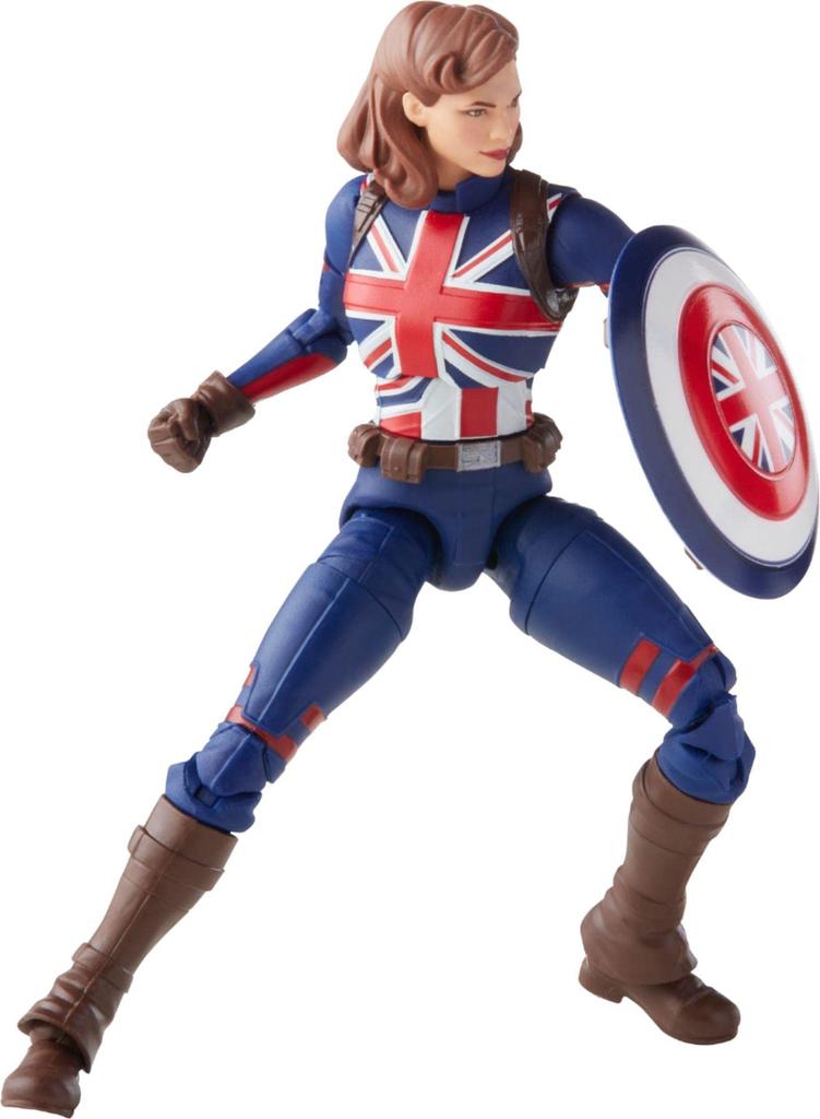 Hasbro Marvel Legends Series What If...? Captain Carter 6-inch Action Figure F0331, Authentic, with Build-a-Figure Parts