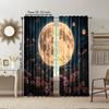 2 pcs, versatile polyester transparent curtains for home decoration moon for use in bedrooms and living rooms