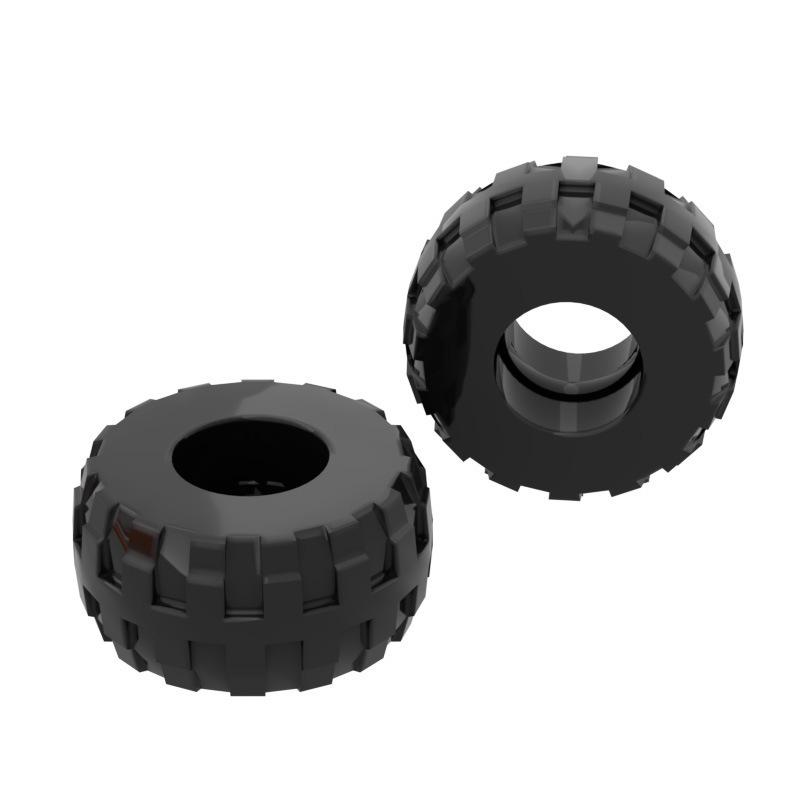 50g - MOC 56890 Small Particle Educational Building Block Parts: 24x12mm Mini Tire Accessory. Standard