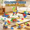 Kids DIY Building Blocks Set Colorful Interlocking Plastic Construction Toys Educational Puzzle Toy for Boys and Girls