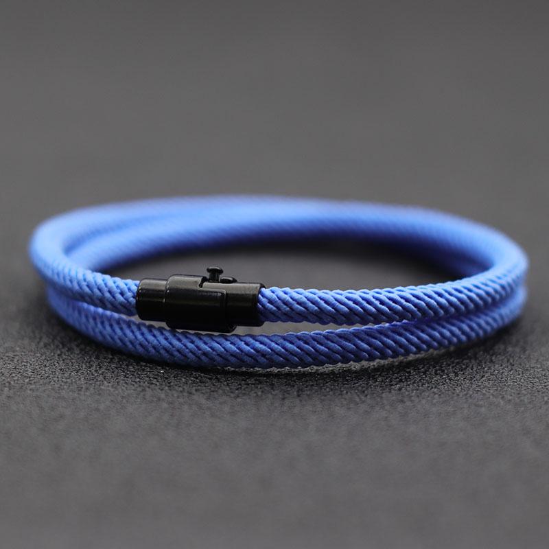 New Minimalist Men Rope Bracelet Double Layer Survival Braclet Homme Accessories Boyfriend Gift Magnet Buckle Pulsera Hombre