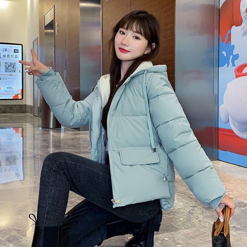 

Куртка из хлопка женская короткая корейская версия свободная и мягкая толстая студенческая куртка из хлопка женская свободная зимняя куртка 2XL