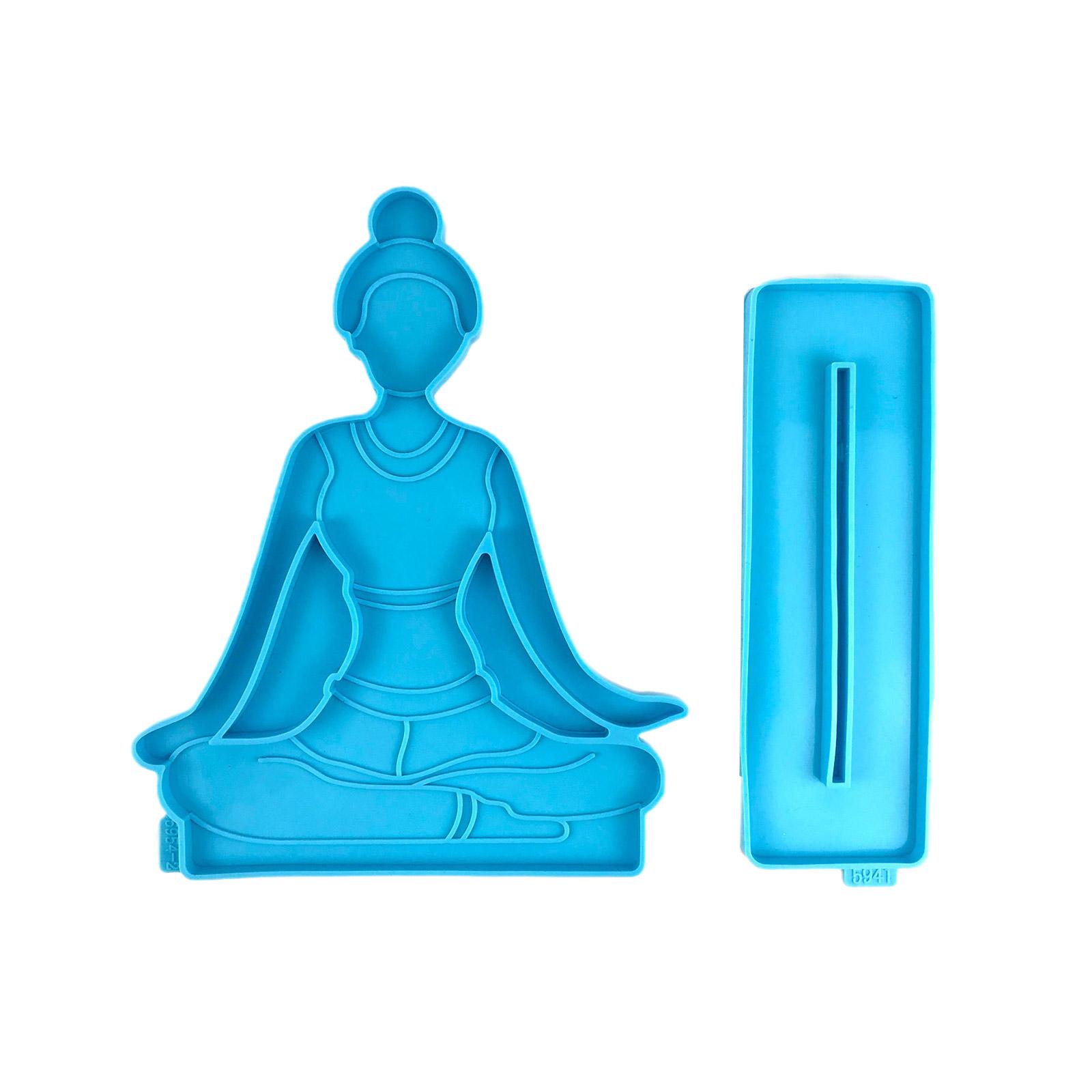 

Силиконовая форма для занятий йогой и спортом, форма для коврика для йоги для домашнего офиса, силиконовая форма для гимнастки, сделай сам, йога, девушка, поделка 2