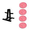 4pcs/Set Novelty Weight Plate Coaster Set Tabletop Protection Heat Insulation Cup Pad Non-Slip Ornaments Desktop Decoration
