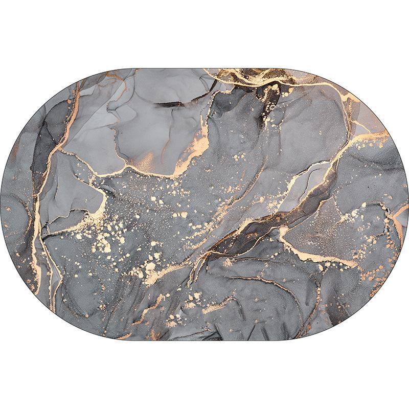 Diatom Mud Floor Mat Light Luxury Air Bathroom Anti-slip Mat Marble Absorbent Bathroom Floor Mat