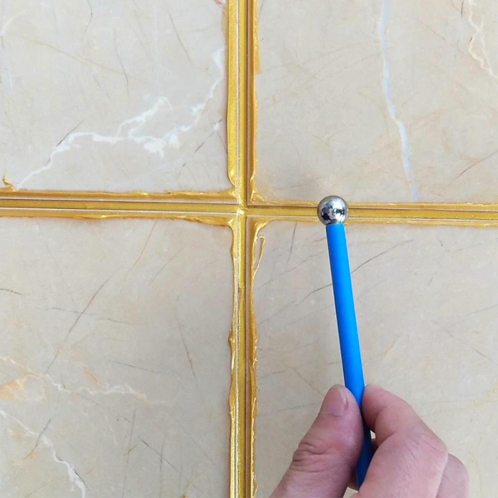 4pcs/set DIY Stainless Steel Tile Grout Ball Floor Seam Pressing Ball Tile Texture Roller Wall Joint Repair Paint Roller Tool