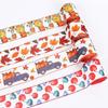 Harvest Ribbon for Gift Wrapping Ribbons for Crafts Wreaths with Yellow Pumpkin Maple Hair Bows Party Home Decors
