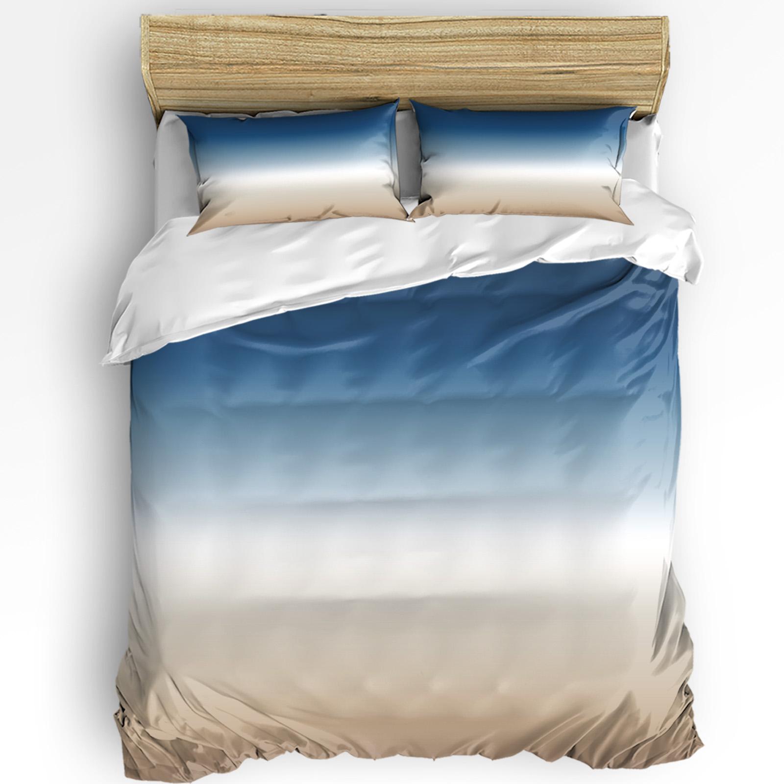 

Градиентный серо-голубой пододеяльник, комплект постельного белья для кровати, домашний текстиль, пододеяльник, наволочки, комплект постельного белья для спальни, двуспальный комплект постельного белья, без простыни EU single(135x200cm)