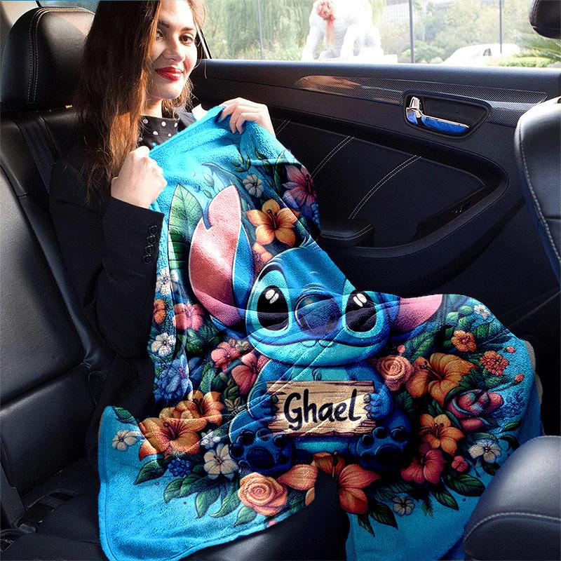 1pz Coperta con Stampa Stitch - Morbida, Coperta per Tutte le Stagioni per Soggiorno, Camera da Letto, Regalo Personalizzato con Adorabile Design Cartoon