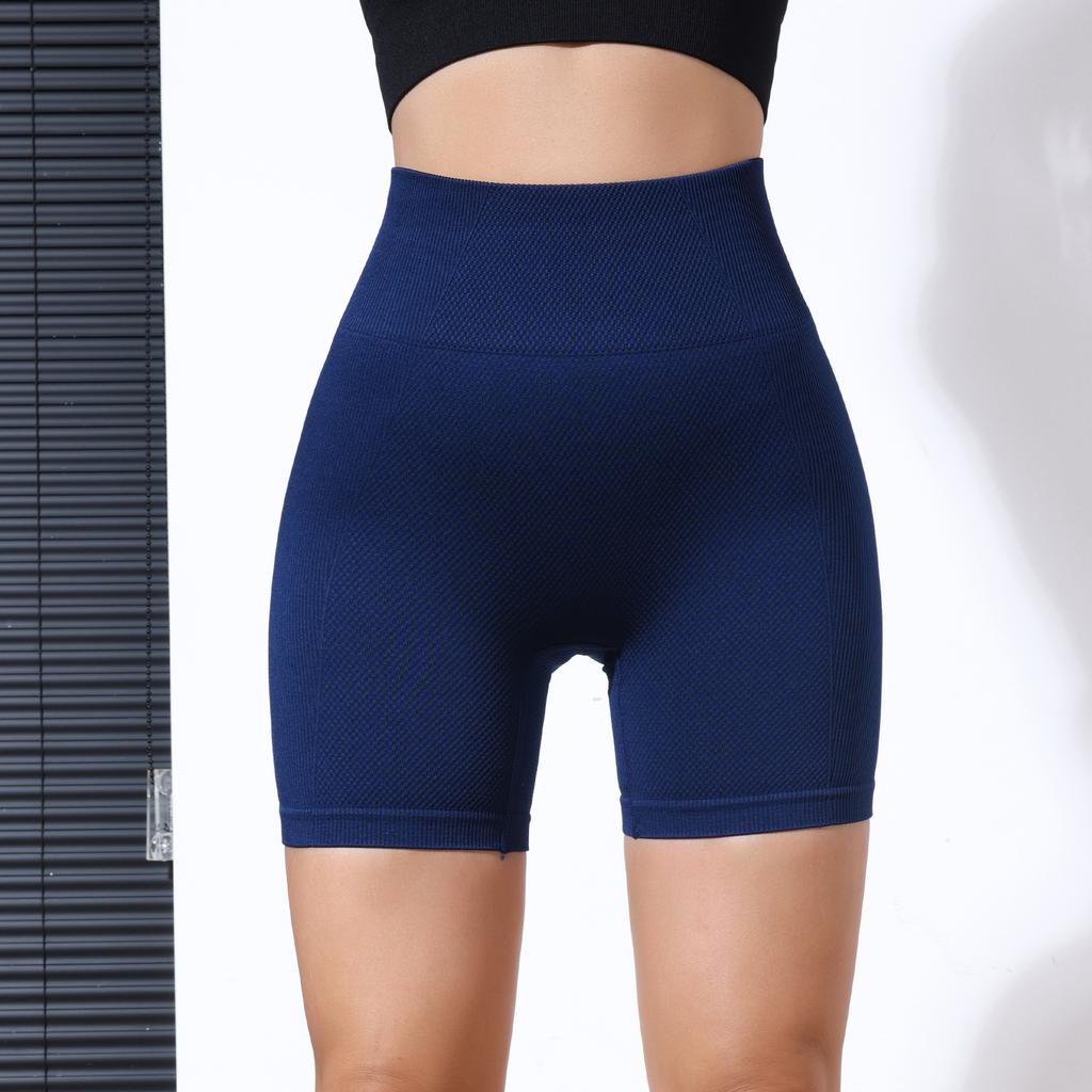 Sports shorts European and American tight high waist hip lift yoga pants women's high elastic abdominal breathable sports fitness pants running shorts