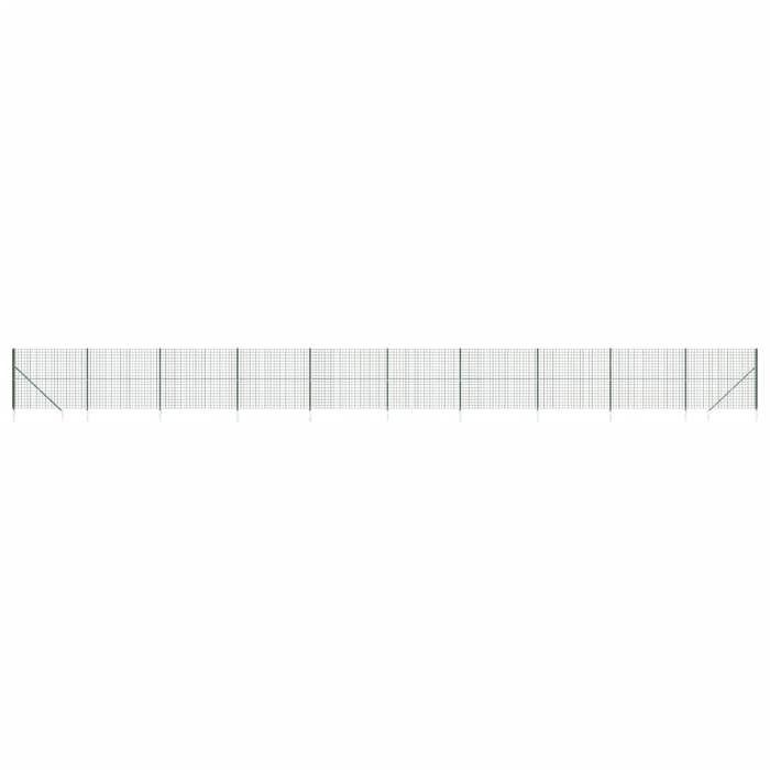 VidaXL Clôture en Treillis Métallique et Piquet d'Ancrage, Panneau de Clôture Décoratif, Barrière de Protection Jardin Patio 154142
