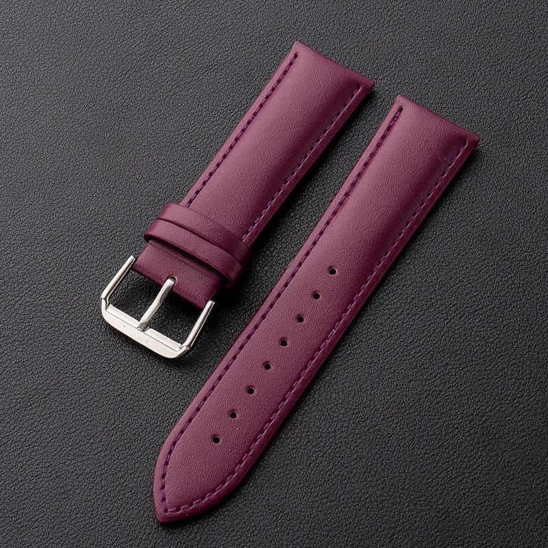 Genuine Leather Men's Watch Straps with Soft Pin Buckle - Watch Accessories